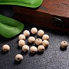 Round Unfinished Wood Beads WOOD-PH0008-10-8