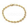 Ion Plating(IP) 304 Stainless Steel Coffee Bean Chain Bracelets for Women or Men X-BJEW-A019-01G-1