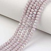 Electroplate Opaque Solid Color Glass Beads Strands LS-EGLA-A034-P6mm-L08-1