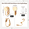 24Pcs Brass Clip-on Earring Findings KK-BBC0014-82-2