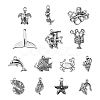 60Pcs 14 Style Tibetan Style Alloy Pendants TIBEP-FS0001-05AS-2