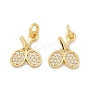 Brass Micro Pave Cubic Zirconia Pendants KK-U073-08G-1