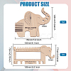 1 Set Elephant Shape  Wooden Knitting Needle Gauge & Yarn Wrap Guide Board DIY-BC0006-94-2
