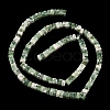 Natural Green Spot Jasper Beads Strands G-A280-C14-01-4