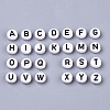 White Opaque Acrylic Beads X-SACR-R249-01M-2