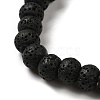 Natural Lava Rock Dyed Beads Strands G-Z036-B01-18-3