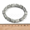 Column Natural Labradorite Beads Stretch Bracelets for Women Men BJEW-A148-01A-24-5