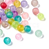 500Pcs 3 Style Transparent Frosted Glass Beads FGLA-FS0001-01-2