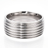 201 Stainless Steel Grooved Finger Ring Settings STAS-WH0047-09S-1