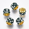 Brass European Beads CPDL-R002-02G-02-1