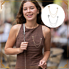 4Pcs 2 Colors Alloy Rhinestone Hanging Chain Brooch JEWB-FG0001-65-5