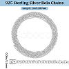Anti-Tarnish 1M Rhodium Plated 925 Sterling Silver Rolo Chain STER-BBC0005-84-2