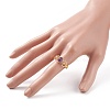 Natural Amethyst Braided Finger Ring RJEW-TA00042-02-3
