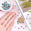 150 Pcs 10 Colors Handmade Evil Eye Lampwork Round Beads LAMP-NB0001-29-4