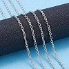 Non-Tarnish 3.28 Feet 304 Stainless Steel Cable Chains X-CHS-F006-02B-P-5