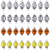 80Pcs 4 Styles Acrylic Ball Connector Charms FIND-HY0001-66-1