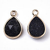 Synthetic Blue Goldstone Charms G-N326-50G-2