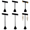 6Ppcs 2 Sizes T Bar Flocking Iron Dangle Earring Display Riser Stands EDIS-WH0043-002-1