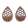 Natural Walnut Wood Pendants WOOD-N011-012-2