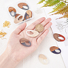 SUPERFINDINGS DIY 6 Pairs Mixed Shape Resin & Walnut Wood Earring Makings DIY-FH0001-95-3