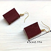 Alloy with Paper Book Dangle Earrings FS-WGE52F3-04-1