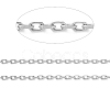 Tarnish Resistant 304 Stainless Steel Faceted Cable Chains CHS-G027-03P-2