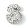 Rack Plating Brass Clear Cubic Zirconia Pendants KK-S378-01P-S-1
