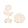 DIY Unfinished Wood Flowers Cutout WOOD-P017-06-3