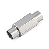 Tarnish Resistant Smooth 304 Stainless Steel Magnetic Clasps with Glue-in Ends STAS-H402-63P-4MM-1