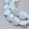 Flat Round Opalite Beads Strands G-S110-25-3