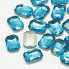 Pointed Back Glass Rhinestone Cabochons RGLA-T079-10x14mm-12-1