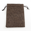 Polyester Imitation Burlap Packing Pouches Drawstring Bags X-ABAG-R004-14x10cm-10-4