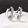 Brass Micro Pave Clear Cubic Zirconia Hoop Earrings EJEW-K276-11P-02-1