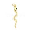 Brass Micro Pave Cubic Zirconia Pendants KK-V007-007G-03-1
