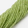 Natural Peridot Bead Strands G-P271-3mm-12-2