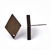 Walnut Wood Stud Earring Findings MAK-N033-005-3