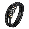 Multi-Layer Braided Leather Cord Bracelets PW-WG94458-05-1