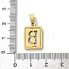 304 Stainless Steel Alphabet Pendants STAS-S152-01G-B-3