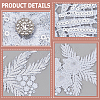 4Pcs Flower & Leaf Polyester and Plastic Applqiues PATC-CY0001-49A-6