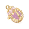 Luminous Handmade Glass Seed Beaded Teardrop Pendants PALLOY-MZ00962-01-3