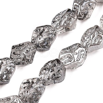 Electroplate Glass Beads Strands EGLA-N012-08W-1