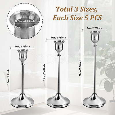 3Pcs 3 Styles Metal Candle Holder Sets DIY-WA0001-37P-1