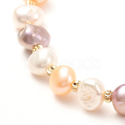 Natural Pearl Beads Adjustable Slider Bracelet for Girl Women Gift X-BJEW-JB06820-02-1