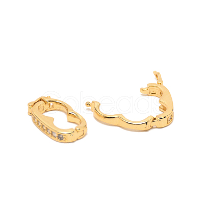 Brass Peanut Enhancer Clasp PURS-WH0001-01G-1