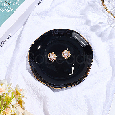 Round Ceramic Jewelry Dish AJEW-WH20067-015A-1