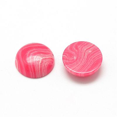 Synthetic Rhodochrosite Cabochons G-R416-10mm-17-1