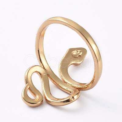 Adjustable Brass Cuff Rings RJEW-G096-32G-1