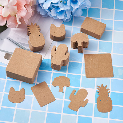 Cactus & Cat & Pineapple & Tree & Square & Rectangle Shape Earring Display Cards EDIS-TA0001-001-1