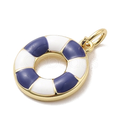 Brass Enamel Pendants KK-P338-23G-03-1