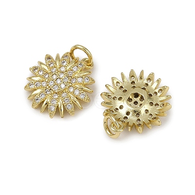 Brass Micro Pave Cubic Zirconia Pendants KK-I358-063G-G-1